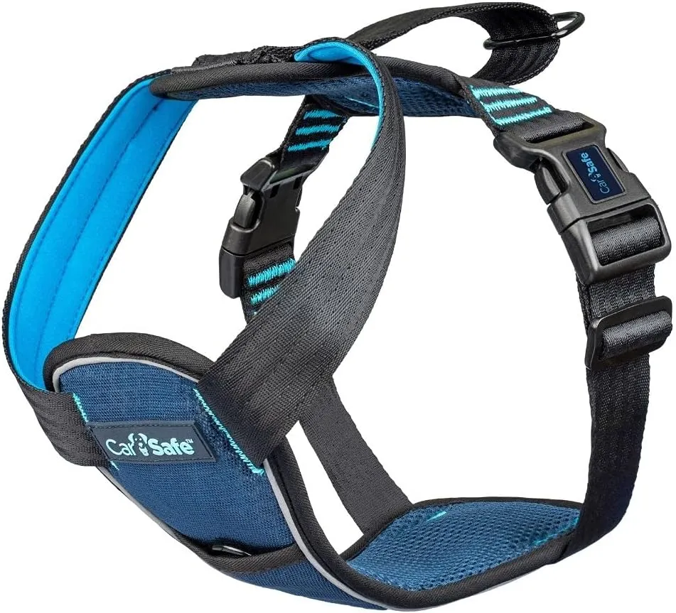 CarSafe Crash Tested Dog Safety Harness - Crash Tested to 32Kg/70lbs, Safely Secure Dog in The Car, Comfortable and Padded Design. for Toy, Small, Medium and Large Dogs (Size Medium)