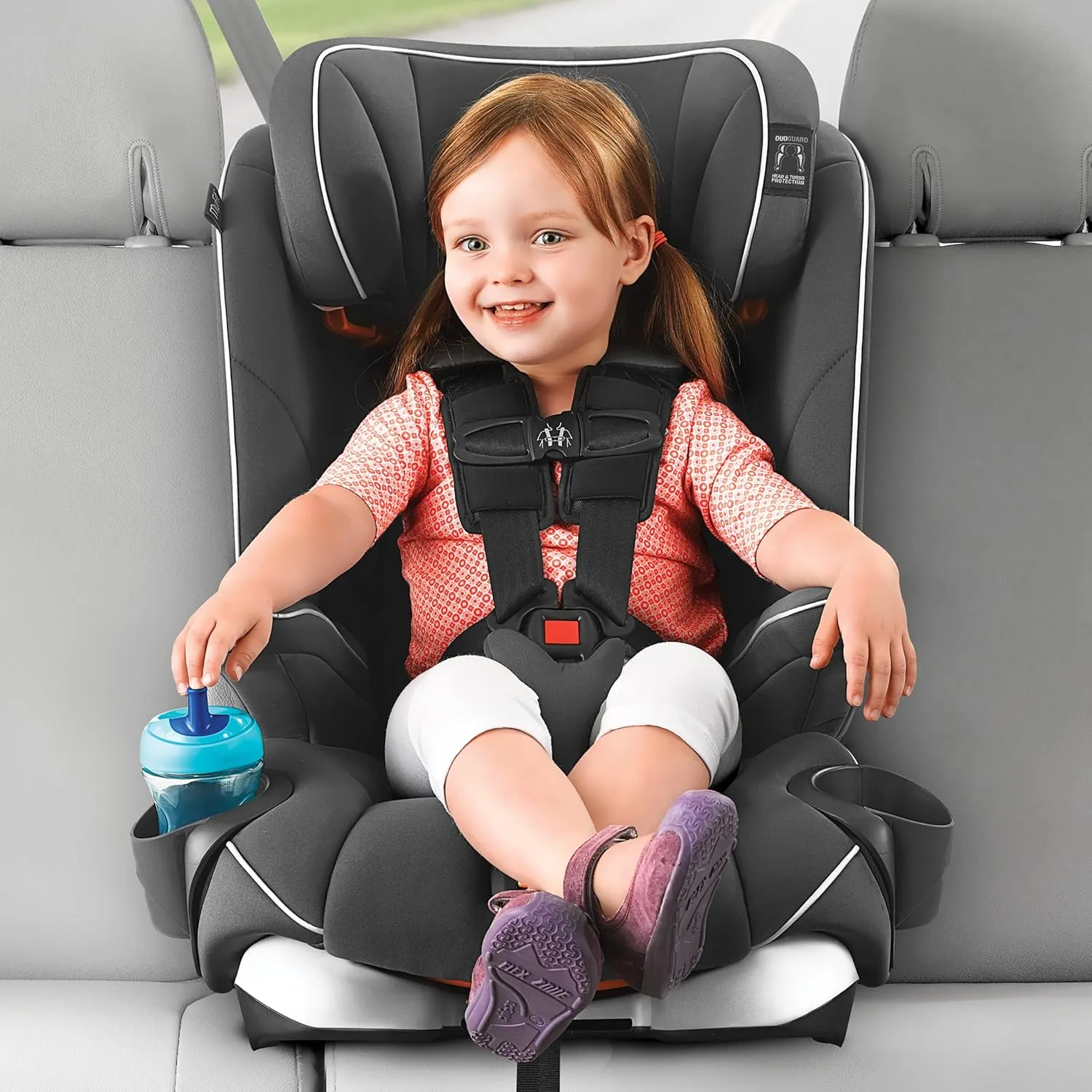 Chicco MyFit® Harness   Booster Car Seat, Forward-Facing 5-Point Harness Car Seat and High Back Booster Seat, for Children 25-100 lbs. | Fathom/Grey/Blue