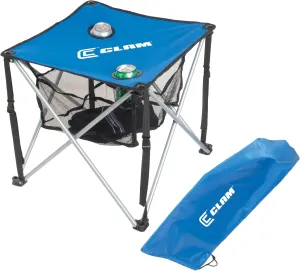 CLAM 9180 Quick-Pack Table - Square with Carry Case