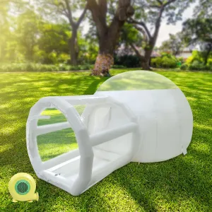 CNCEST Inflatable Bubble Tent Transparent D-Ring Single Tunnel House for Outdoor/Indoor Inflatable Eco Home Tent House Luxury Dome Camping Party Air Bubble