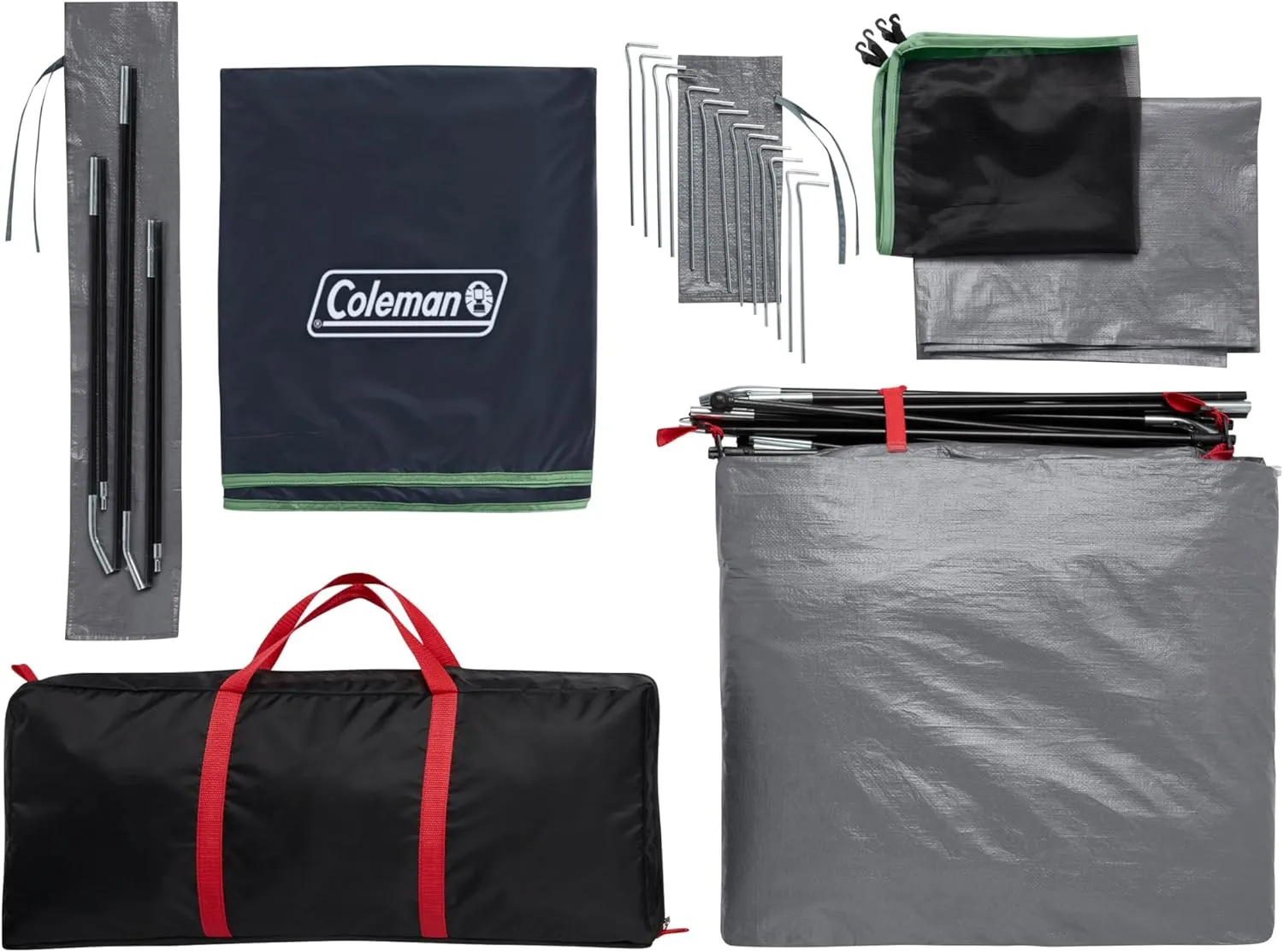 Coleman Skydome Series Camping Tent Weatherproof Tent Includes Pre-Attached Poles Rainfly Carry Bag and Unique Pattern Sets up in 5 Minutes