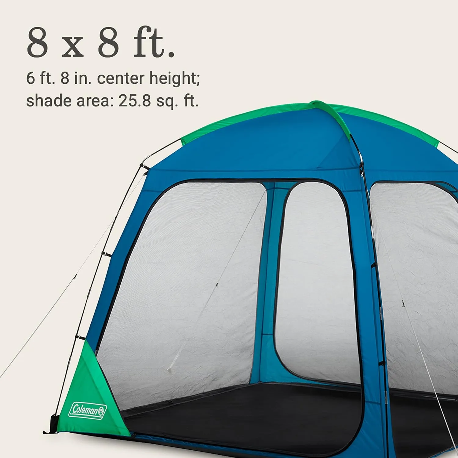 Coleman Skyshade Screen Dome Canopy Tent, 8x8/10x10ft Portable Screen Shelter with Easy Setup for Bug-Free Lounging, Great for Beach, Yard, Picnic, Park, Camping, & More