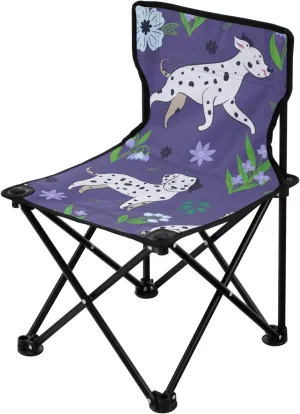 Collapsible Cute Dalmatian Dogs Camp Chair Ultralight Backpack Chair Carry Bag Included Lawn Chairs for Adults Heavy Duty for Concert Sports