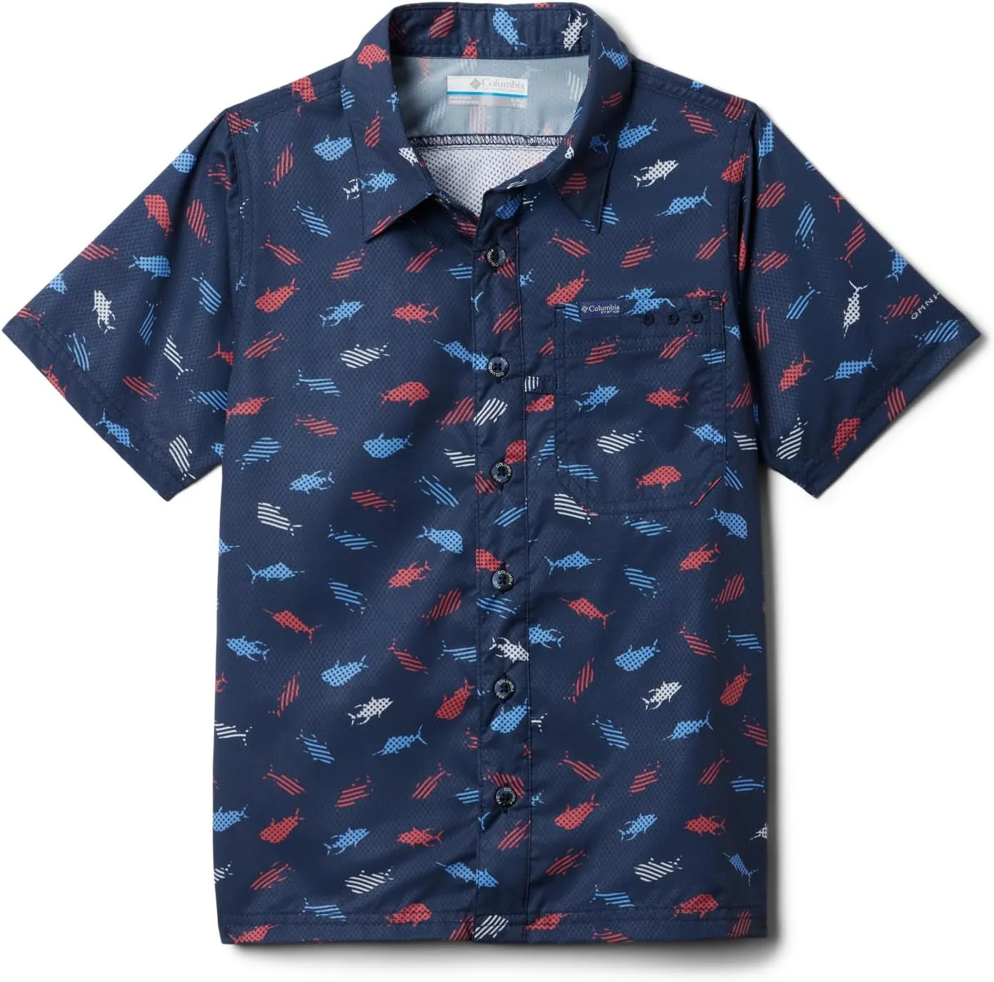 Columbia Boys' Super Slack Tide Short Sleeve Camp Shir