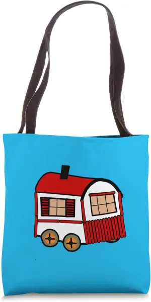 Construction trailer cabin small house camping caravan camp Tote Bag