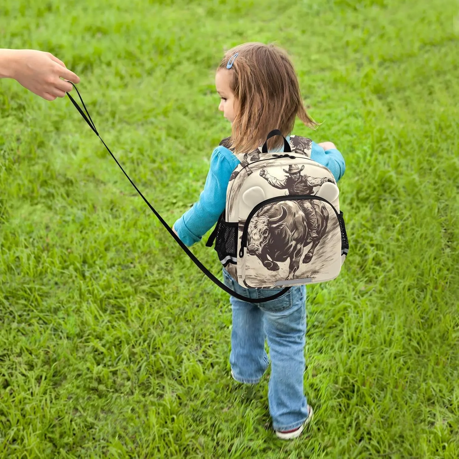 Cowboys Toddler Harness Backpack for Boys Girls 3-6 Years Kids Backpack with Anti Lost Safety Leash Baby Protection Backpack for Walking Travel Preschool