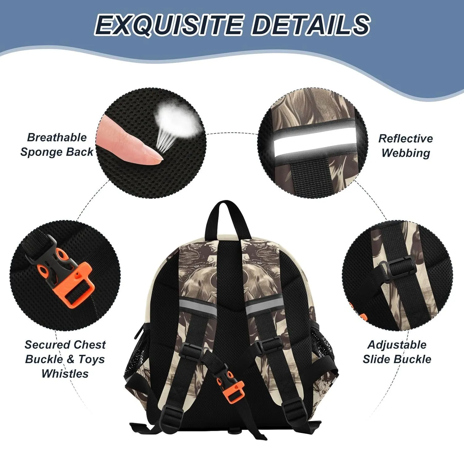 Cowboys Toddler Harness Backpack for Boys Girls 3-6 Years Kids Backpack with Anti Lost Safety Leash Baby Protection Backpack for Walking Travel Preschool