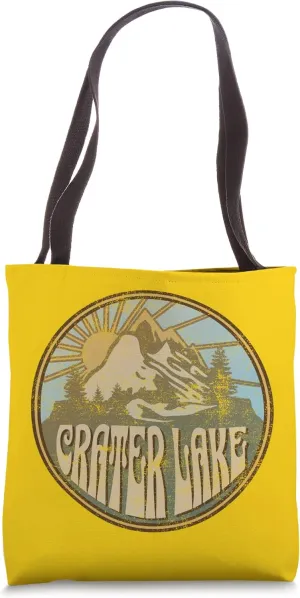 Crater Lake Oregon Nature Mountains Hiking Outdoors Vintage Tote Bag