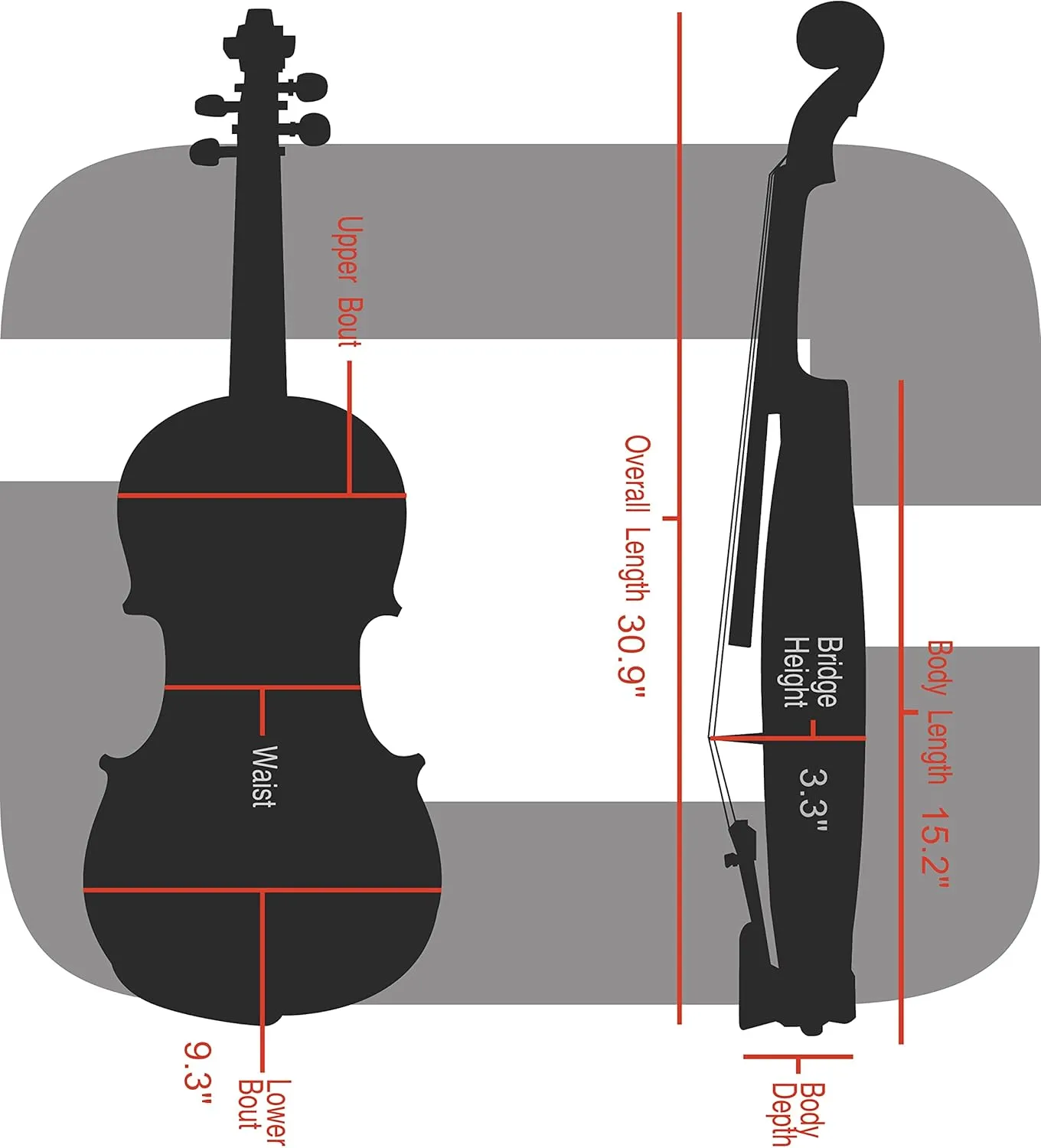 Crossrock Carbon Composite Oblong 4/4 Violin Case | Flight-Ready Protection, Suspension Padding, Hygrometer, Backpack Straps- Rose Gold(CRF4020OVRG)