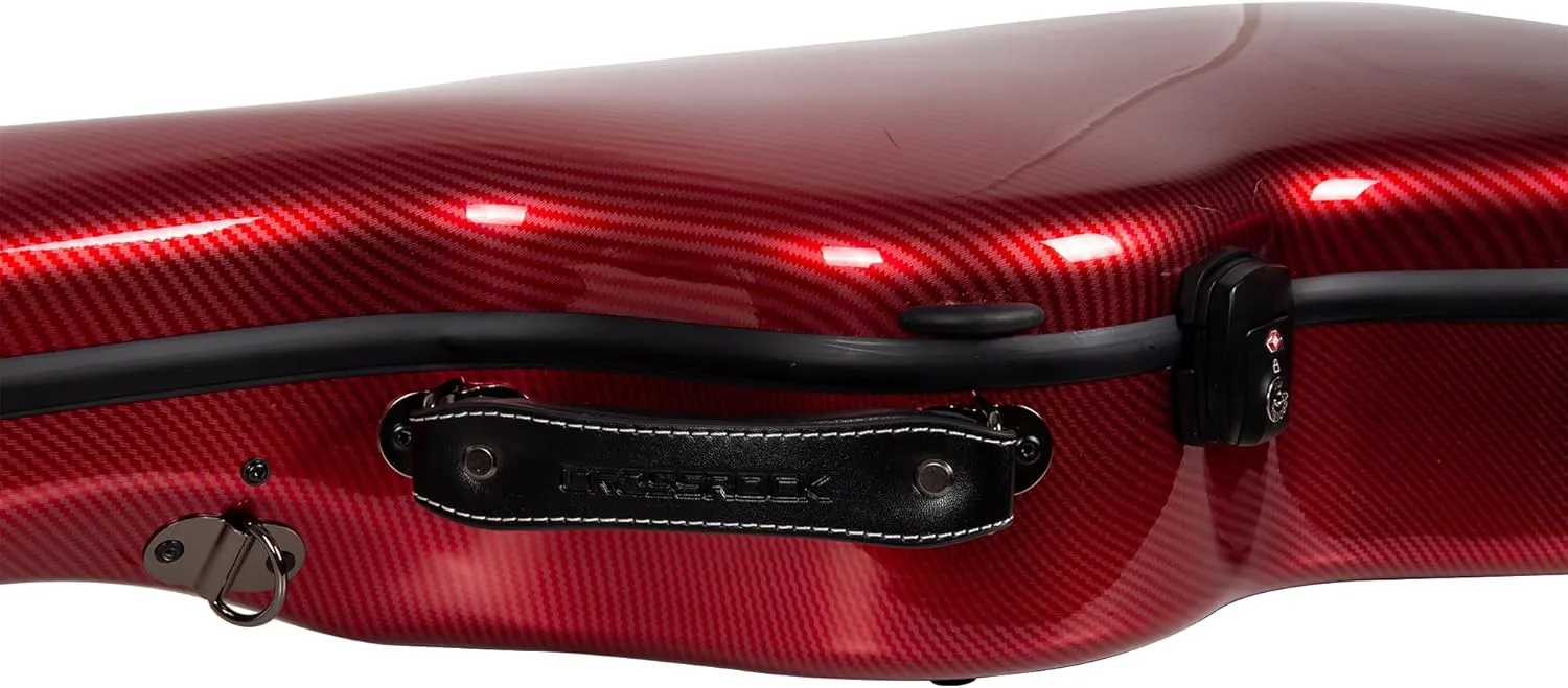 Crossrock Ultra Fiberglass™ 4/4 Classical Guitar Case - 7lb Ultra-Light 3K Carbon Look (Scarlet Sonata Red) | Lab-Certified Impact Protection & TSA Lock | Ergo Backpack System
