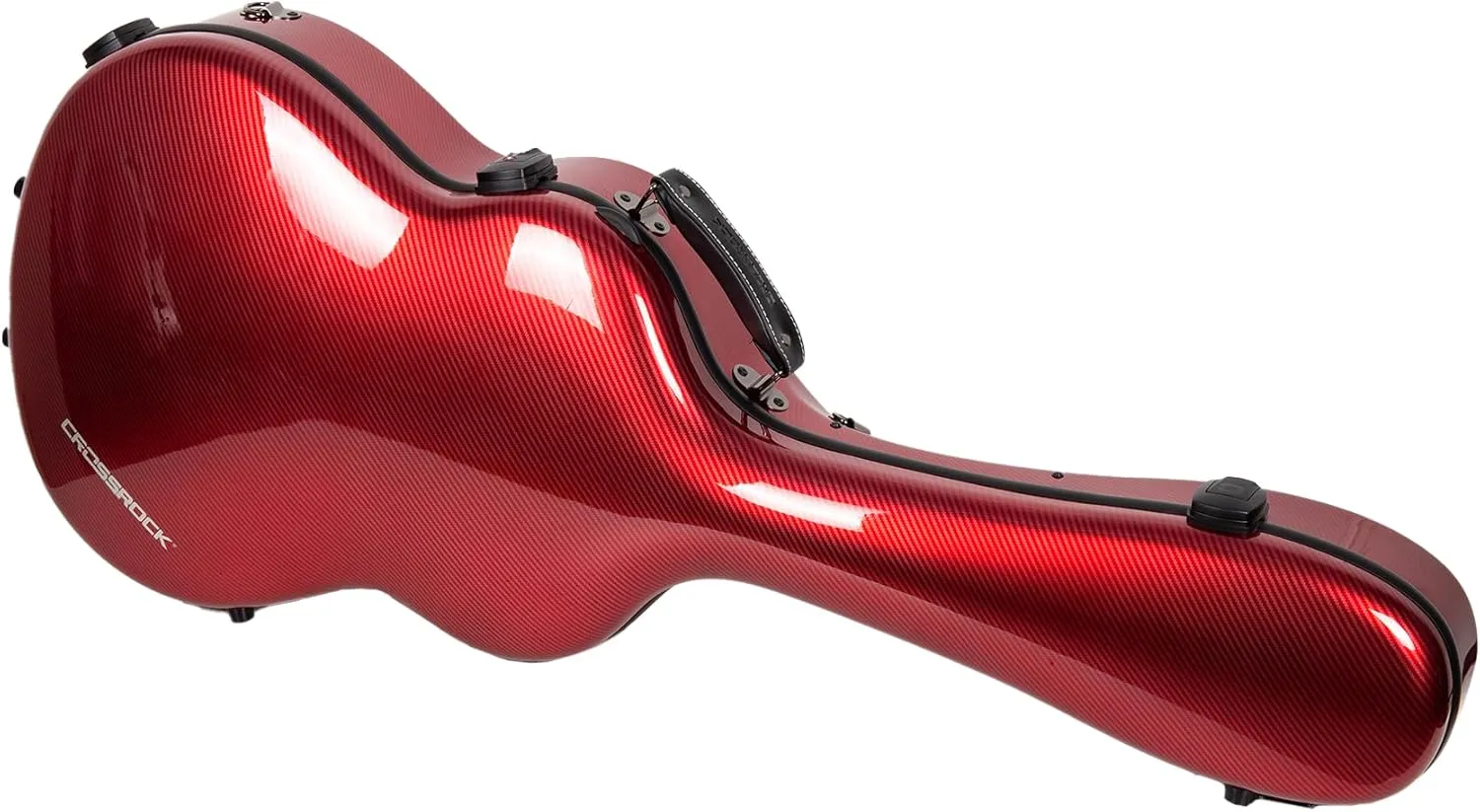 Crossrock Ultra Fiberglass™ 4/4 Classical Guitar Case - 7lb Ultra-Light 3K Carbon Look (Scarlet Sonata Red) | Lab-Certified Impact Protection & TSA Lock | Ergo Backpack System