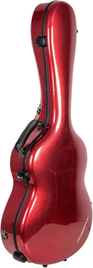 Crossrock Ultra Fiberglass™ 4/4 Classical Guitar Case - 7lb Ultra-Light 3K Carbon Look (Scarlet Sonata Red) | Lab-Certified Impact Protection & TSA Lock | Ergo Backpack System