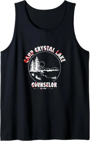 Crystal Lake Camp Counselor Costume Halloween Horror Blood Tank Top