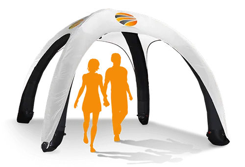 Custom Inflatable Canopy Tent or Air Dome | Fills in 5 Minutes