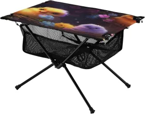 Cute Little Chicks Portable Folding Camping Table, Compact Lightweight Beach Table with Carrying Bag for Outdoor Picnics, BBQs, Camp