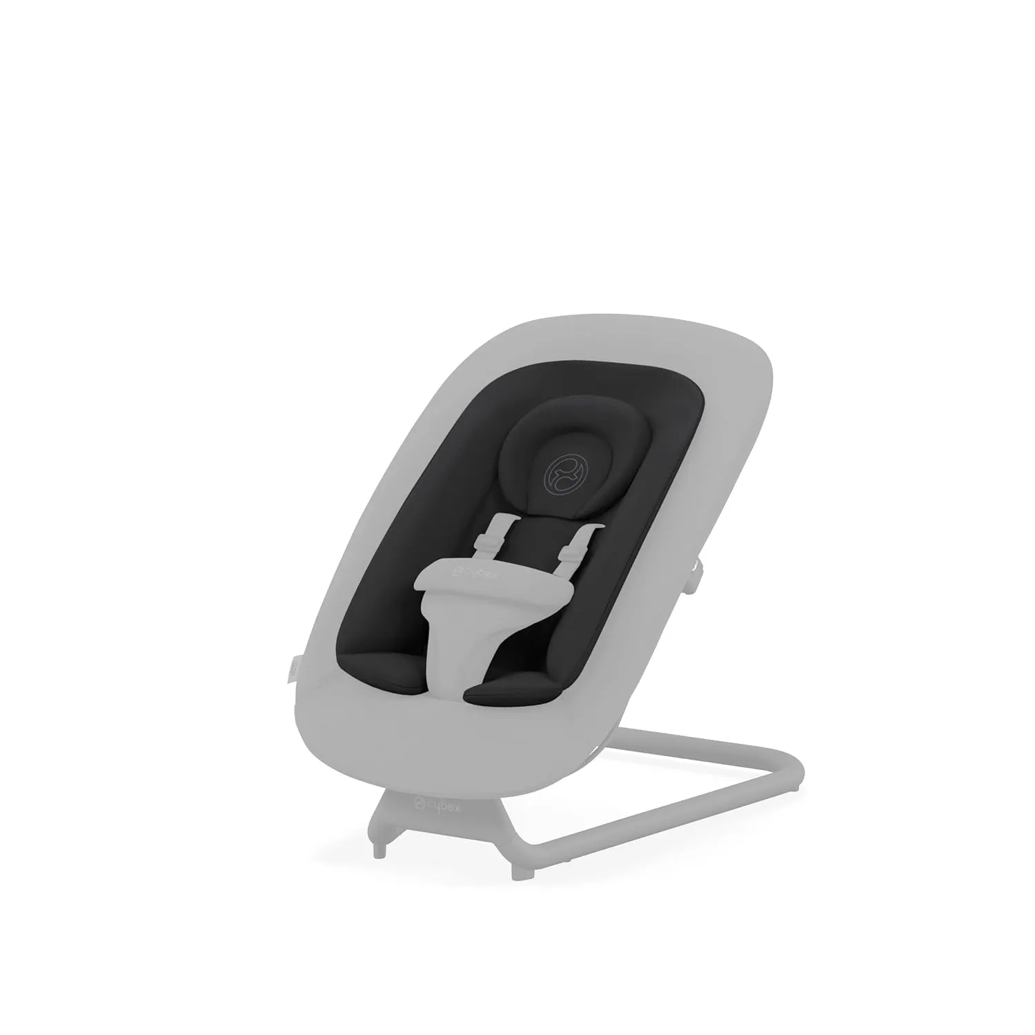 Cybex Lemo Self-Bouncing Baby Bouncer for Playing and Relaxing with Adjustable Harness and Breathable Mesh Backrest, Comfort Inlay with Head Hugger, and Stand, Stunning Black