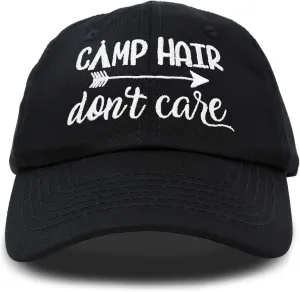 DALIX Camp Hair Don't Care Hat Dad Cap 100% Cotton Lightweight