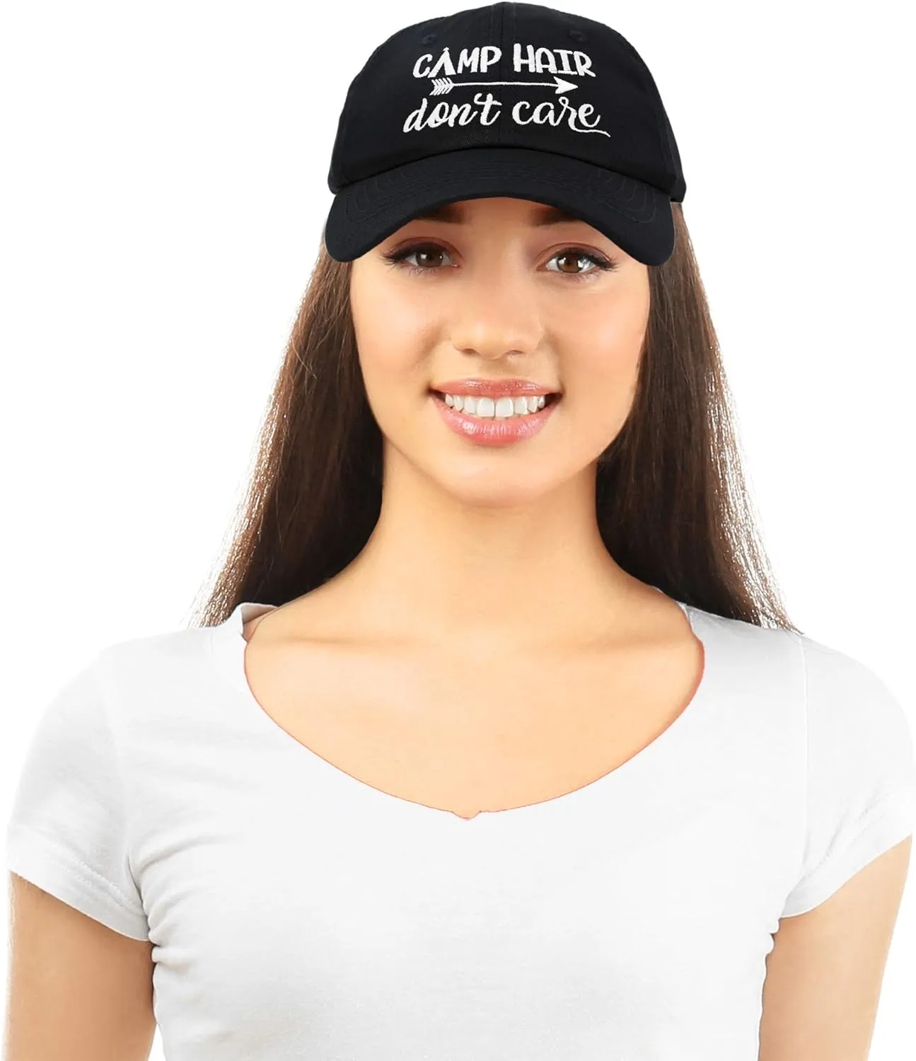 DALIX Camp Hair Don't Care Hat Dad Cap 100% Cotton Lightweight