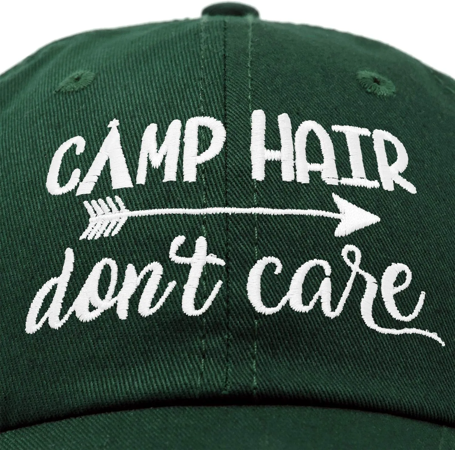 DALIX Camp Hair Don't Care Hat Dad Cap 100% Cotton Lightweight