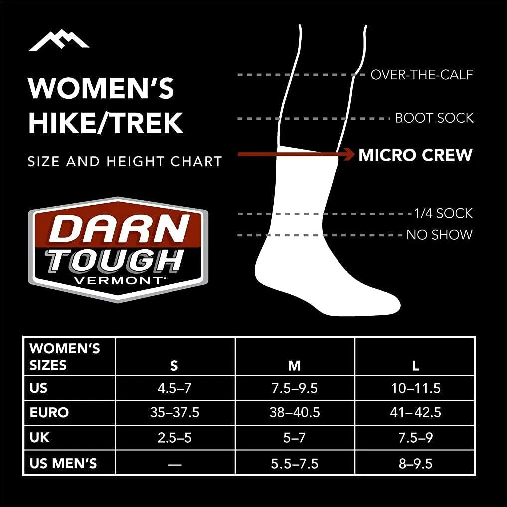 Darn Tough (Style 6054) Everyday Socks for Women, Farmer's Market Crew Lightweight Merino Wool Socks