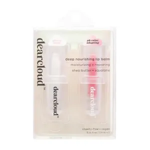 Deep Nourishing Lip Balm Set (.13 fl oz) – Lip Balm and Gloss for Women with Shea Butter & Squalane – Korean Skin Care Moisturizer for Lips (Set of 2)