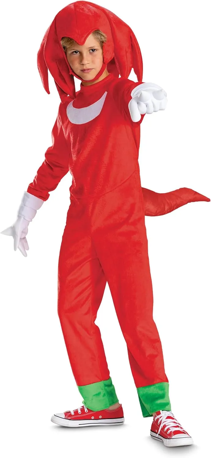 Disguise Child Sonic Knuckles Deluxe Costume for Kids, Official Sonic Movie 3 Costume With Headpiece and Gloves