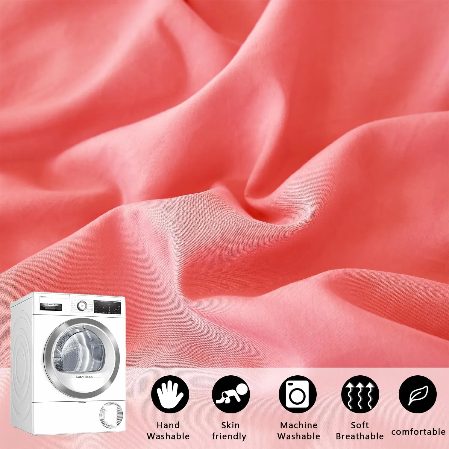 Dix-Rainbow Princess Bed Canopy for Kids, Soft and Durable Dreamy Mosquito Net Bedding, Girls Room Tent, Children Reading Nook Indoor Decor (Coral Pink)