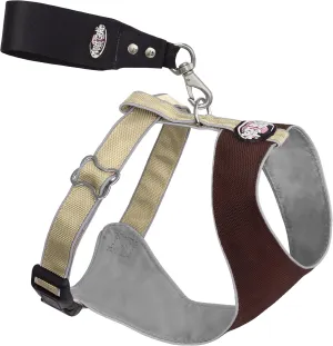 Doggles Over The Head Dog Harness, Brown/Tan, Extra Small
