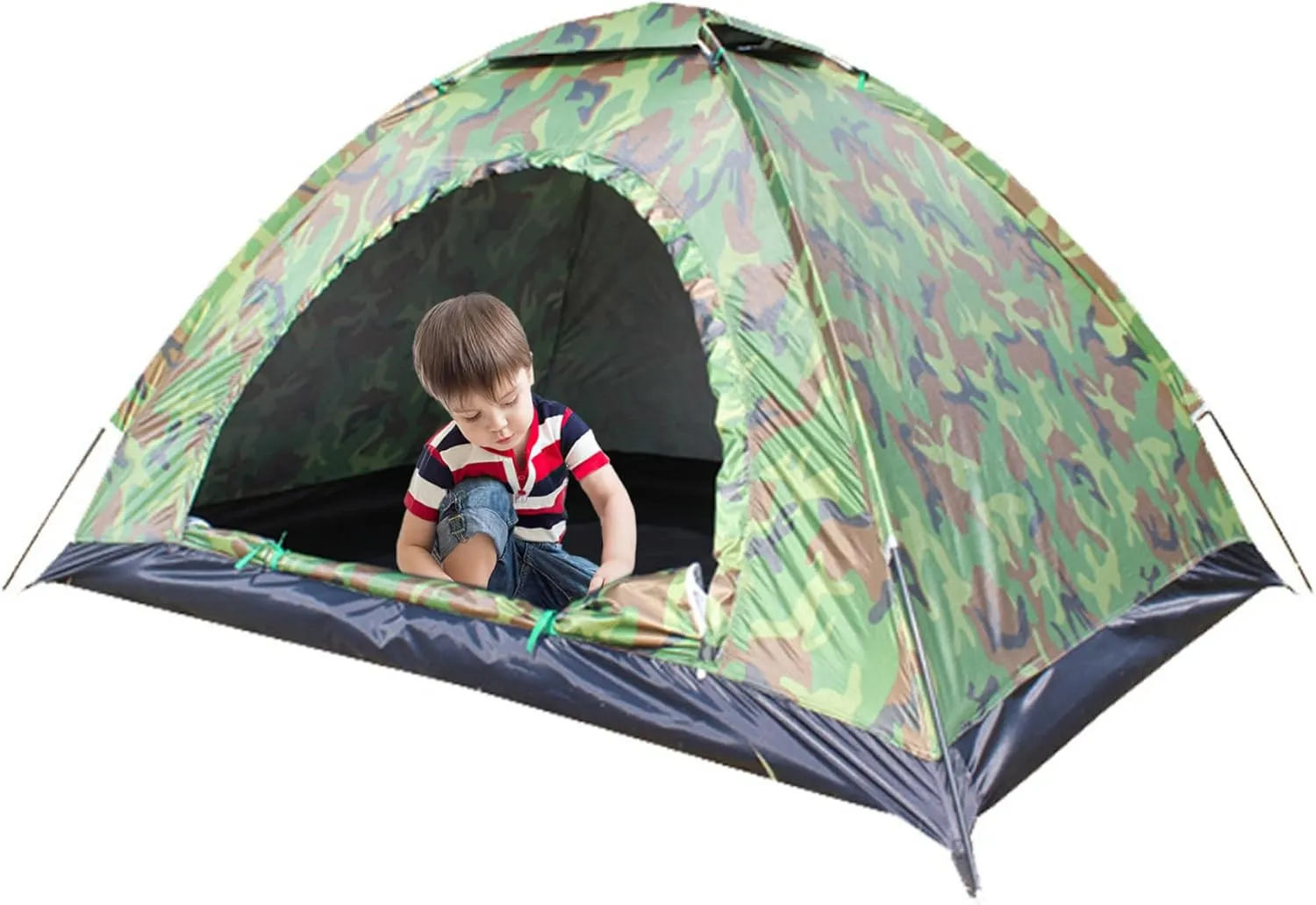 Dome Tent, Camo Tent, Waterproof 2 Person Dome with Mesh Skylight, Mesh Door and Carry Bag for Camping Travel Trekking Hiking