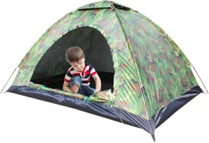 Dome Tent, Camo Tent, Waterproof 2 Person Dome with Mesh Skylight, Mesh Door and Carry Bag for Camping Travel Trekking Hiking