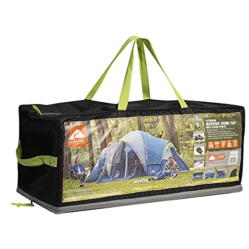 Dome Tent Ozark Trail 10-Person Family Camping Tent with Screen Porch