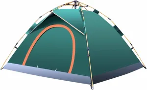 Dome Tent, Portable Camping Tent, Family Camping Tent Beach Park Campsite Suitable for 2-3 People 3-4 People (Color : Dark Green, Size : A)