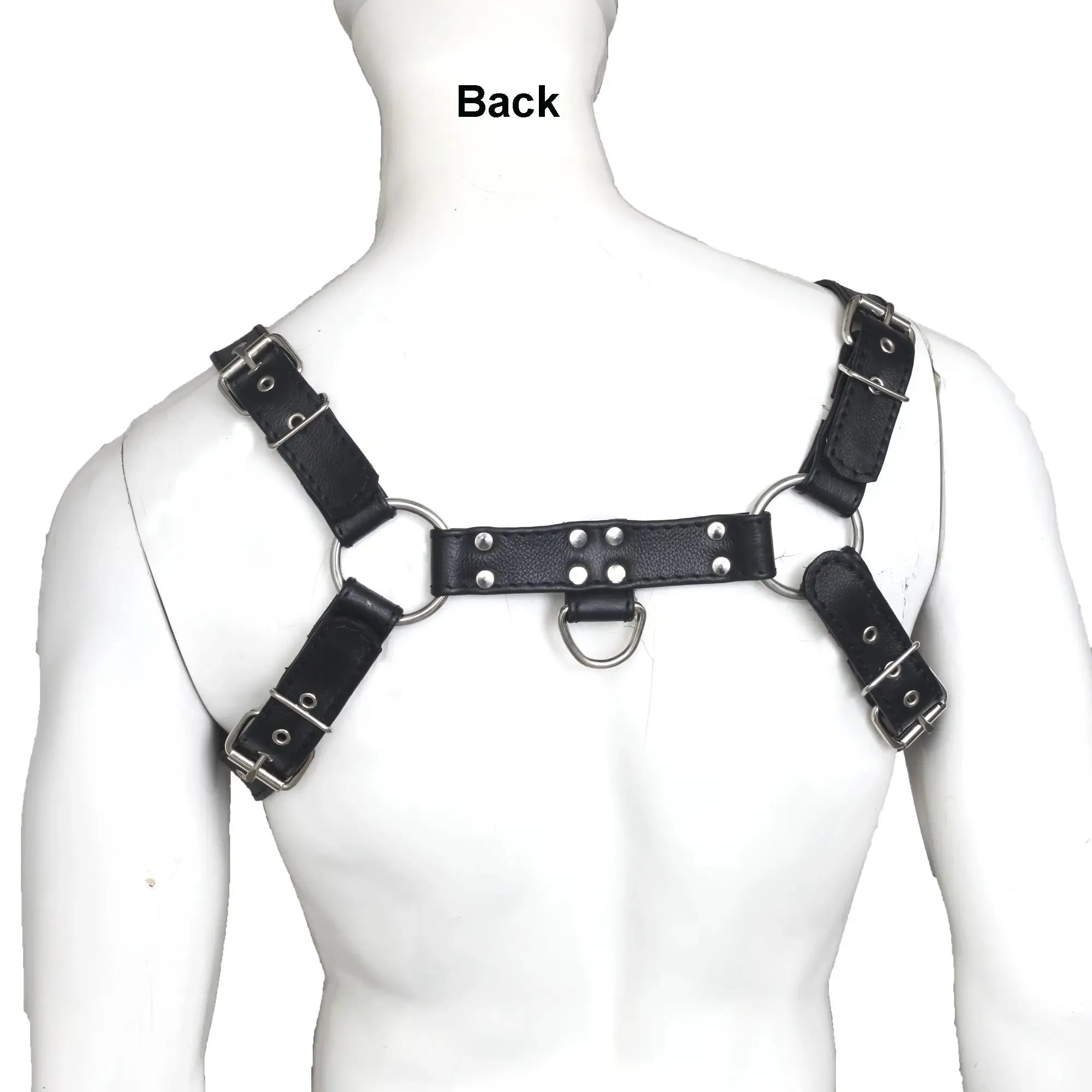 Double Folded Real Cowhide Leather Bulldog Harness Men Chest Harness Shoulder Harness Men Fetish Wear