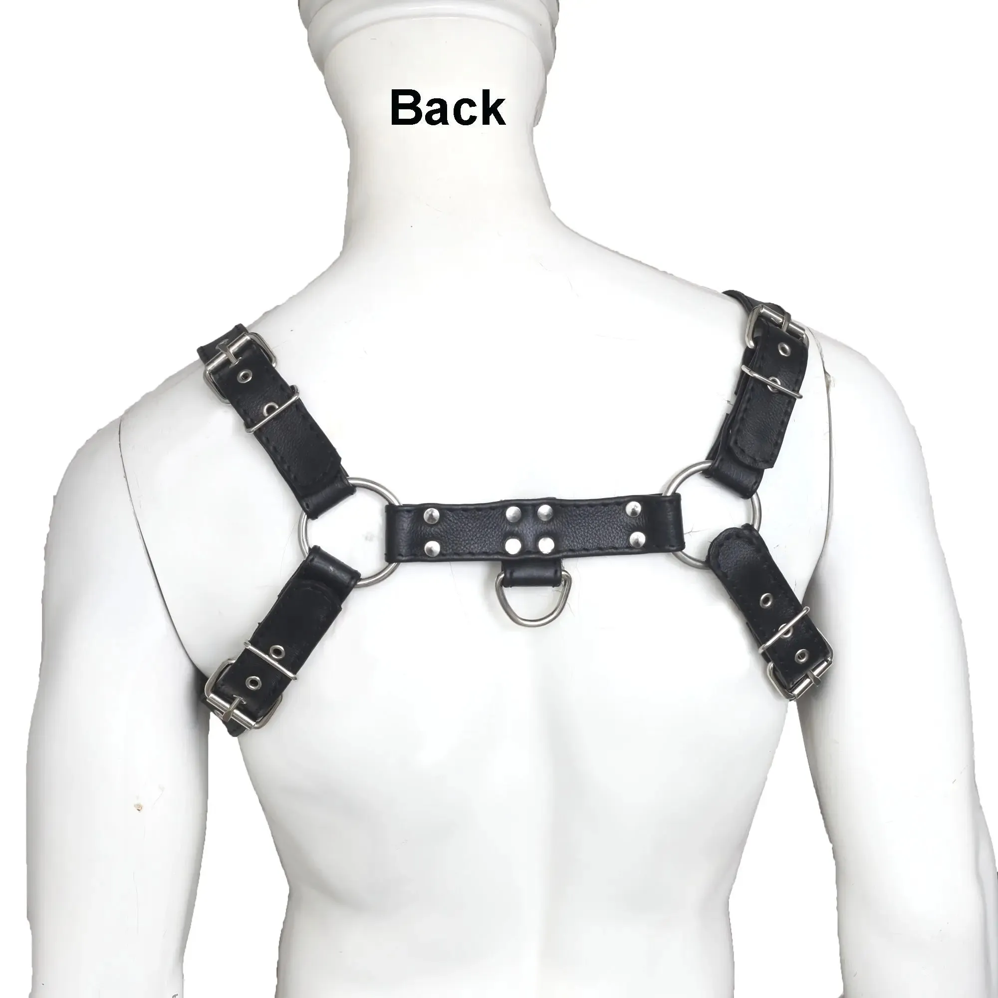 Double Folded Real Cowhide Leather Bulldog Harness Men Chest Harness Shoulder Harness Men Fetish Wear