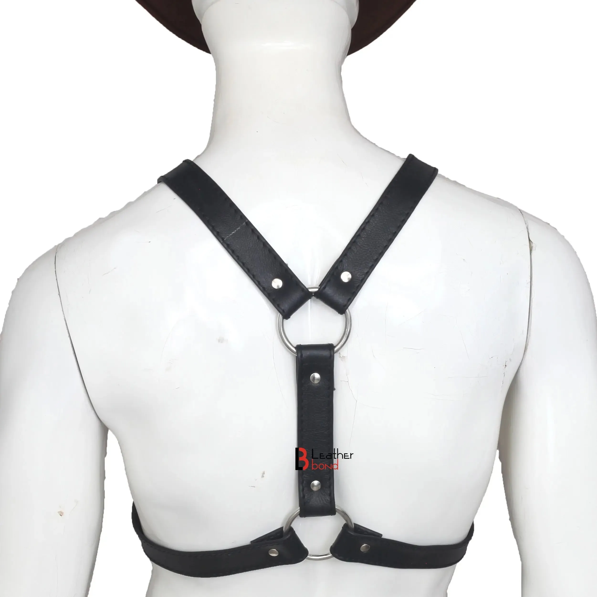 Double Folded Real Cowhide Leather Harness for Men Chest Harness Shoulder Harness Men Fetish Wear