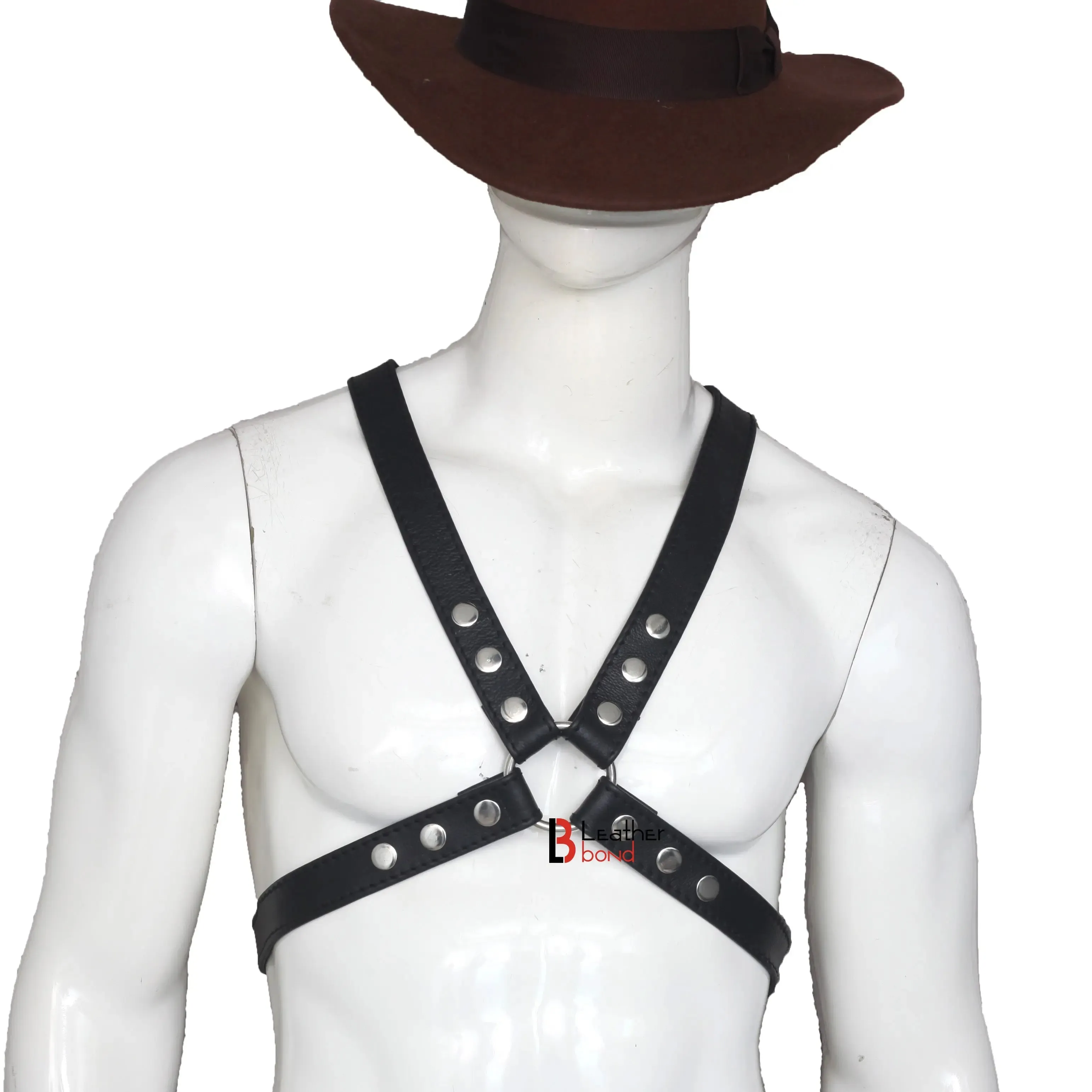 Double Folded Real Cowhide Leather Harness for Men Chest Harness Shoulder Harness Men Fetish Wear