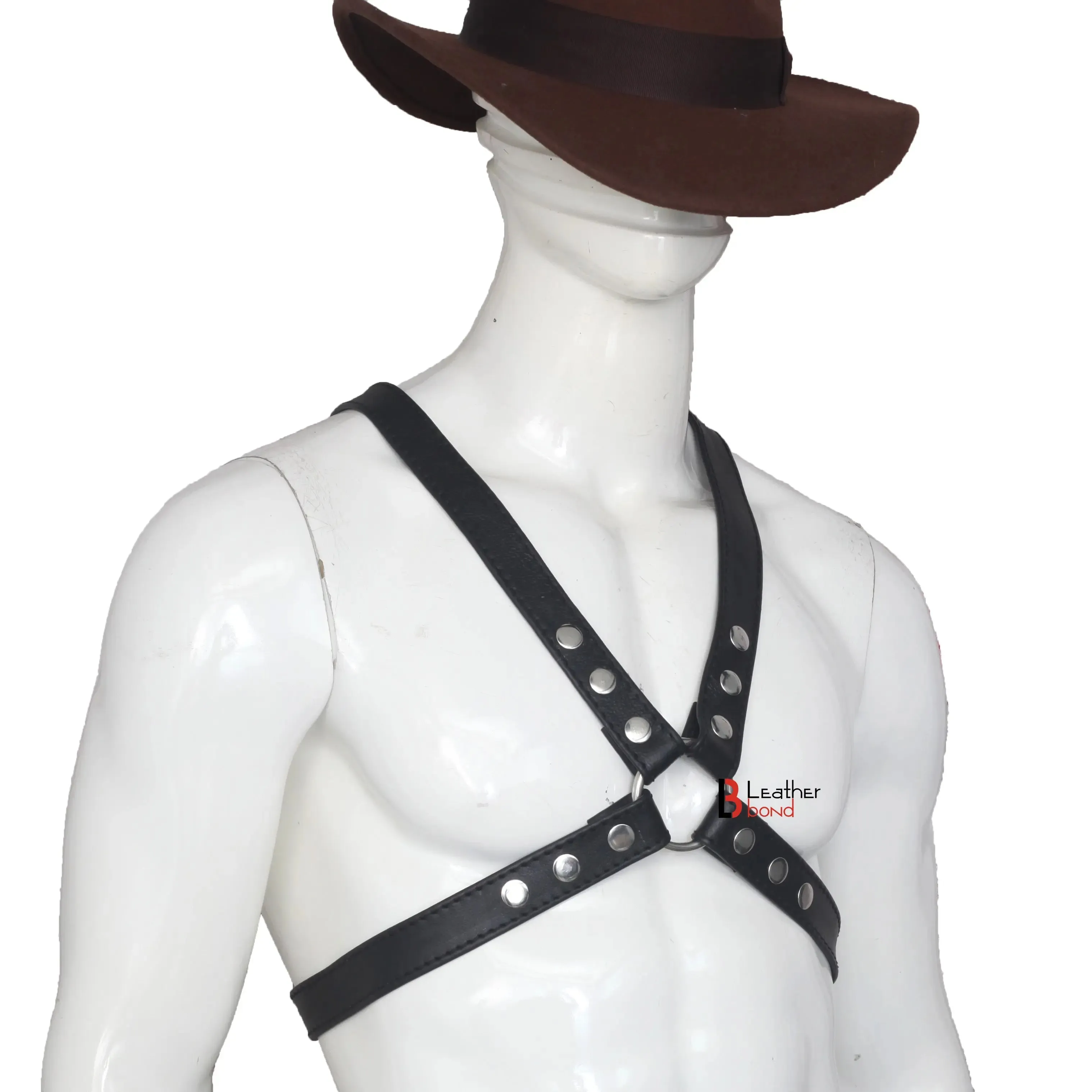 Double Folded Real Cowhide Leather Harness for Men Chest Harness Shoulder Harness Men Fetish Wear