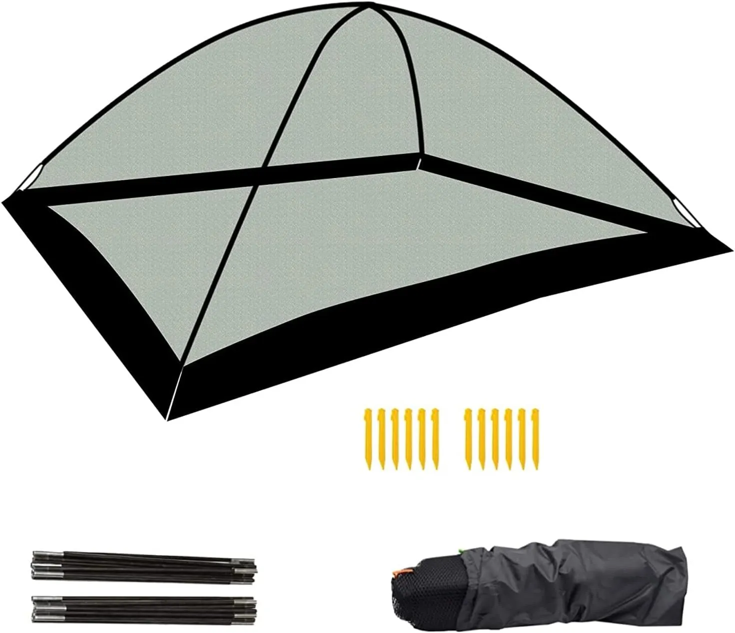 EasyPro PCT810 Heavy Duty Deluxe Pond and Garden Cover Protective Tent Dome Netting | 8 x 10 ft | 3/8 “ Mesh | Protection from Debris | Sturdy Poles and Zipper Included | UV Resistant