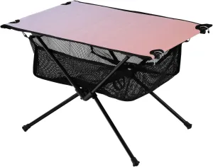 Emelivor Pink Gradient Folding Camping Table Portable Beach Table with Carry Bag Small Foldable Table for Outdoor Hiking Camping Picnic Travel