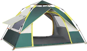Ergocar Camping Tent 210T Oxford Cloth Waterproof Windproof Dome Adults Tent, 2-4 Man Ultraligh Ventilated 2 Doors & 2 Windows Pop up Tent for Family Long Trip, Hiking & Fishing