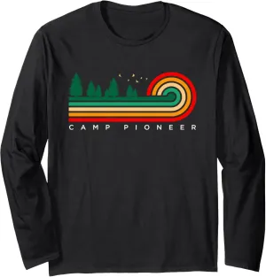 Evergreen Vintage Stripes Camp Pioneer, New York Long Sleeve T-Shirt