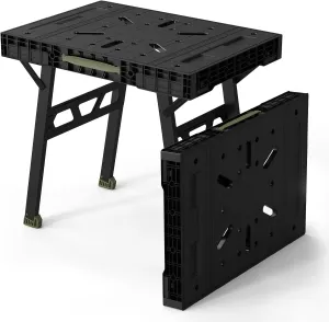 Express Folding Worktable, Easy Setup Portable Folding Workbench, 34" W x 24" D Lightweight Versatile Worktable with 1000 Lbs Load Capacity Work Benches for DIY Home Improvements Professional Worksite