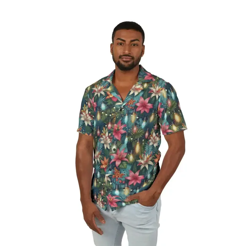 Festive Hawaiian Camp Shirt Holiday Vibes