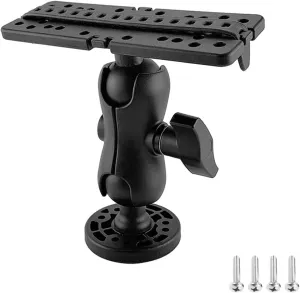 Fish Finder Mount Base 360 Degree Rotating Marine Navigation Fish Detector Bracket Electronic Fish Finder Installation Seat GPS MAP, Universal Boat Fish Finder Electronics Mount