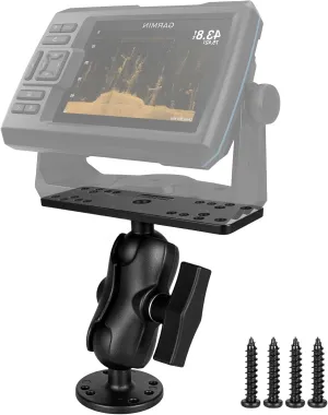 Fish Finder Mount with C Size 1.5" / 38mm Ball, 3.42" Aluminum Arm Marine Electronics/Depth Finder Mount, High Salt Water Resistant,Compatible with Garmin, Lowrance, and More