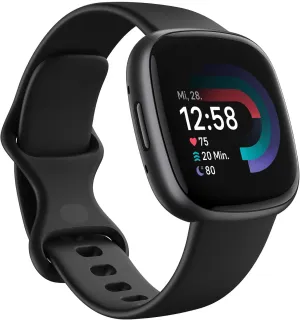 Fitbit Versa 4 Health & Fitness Smartwatch with GPS, 24/7 Heart Rate, Sleep Tracking, Workout Modes, Built-in Alexa, Water Resistant, 6  Day Battery Life - Black