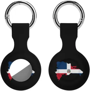 Flag Map of Dominican Republic Silicone Case for Airtags Tracker Protective Cover for Wallet Luggage Pets with Prints