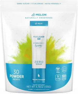 FOCUSAID GO Nootropics Energy Blend, Zero Sugar, Alpha-GPC, GABA, B-Complex, Yerba Mate, Green Tea, Keto Friendly, 100mg Caffeine, 30 Count (Pack of 1)