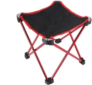 Folding Camping Stool Aluminum Alloy Oxford Outdoor Folding Chair, Fishing Chair, Camping Chair, Portable Fishing Stool for Fishing Camp Traveling Hiking Beach Garden BBQ, 26.5x25x25cm