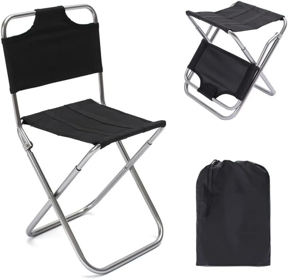 Folding Lawn Chair Camping Chair Ultralight Outdoor Folding Chair Portable Backrest Fishing Stool Aluminum Art Sketching Bench Chair Folding Chair